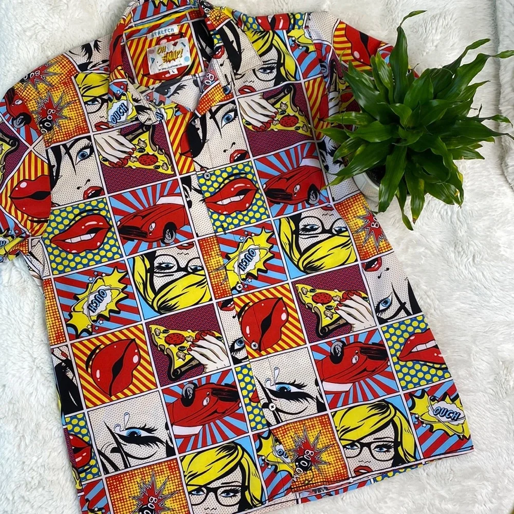 π€© Comic Print Shirt - Picture 1 of 5